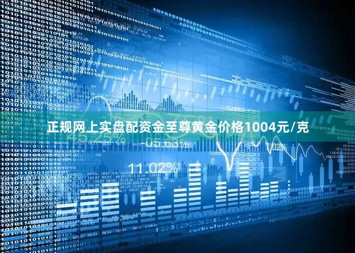 正规网上实盘配资金至尊黄金价格1004元/克