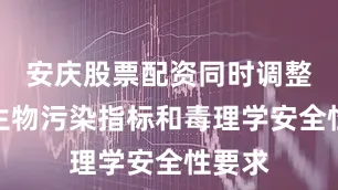 安庆股票配资同时调整了微生物污染指标和毒理学安全性要求
