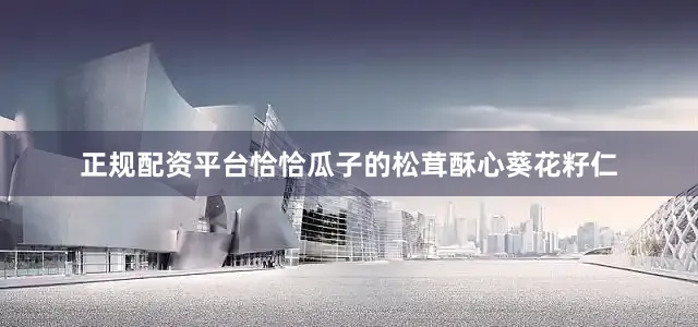 正规配资平台恰恰瓜子的松茸酥心葵花籽仁